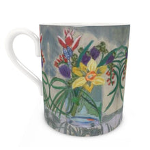 Load image into Gallery viewer, Large Floral Bone China Mug