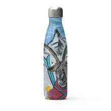 Load image into Gallery viewer, Mountain Goat on skis in Zermatt with Matterhorn thermal-bottle