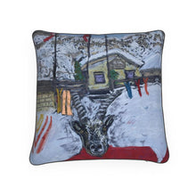 Load image into Gallery viewer, Mountain Goat on skis with the Monte Cervino in the background