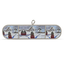 Load image into Gallery viewer, Two marmots on skis in Gressoney double oven glove
