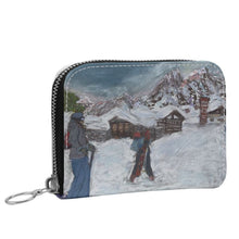 Load image into Gallery viewer, End of Ski Day in Val Venny Oil Cloth Zip Purse