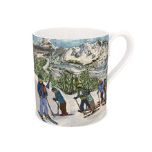 Load image into Gallery viewer, Friends skiing in Pila Bone China Mug