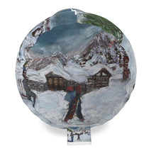 Load image into Gallery viewer, End of Ski Day in Val Veny bolster cushion.