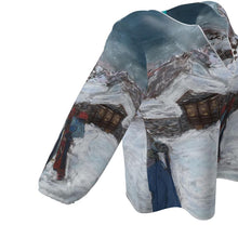 Load image into Gallery viewer, Feminine Blouse with ski theme- Courmayeur Val Veny