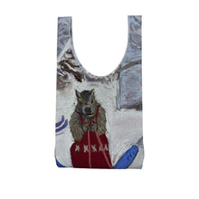 Load image into Gallery viewer, Marmot on Skis Parachute Shopping Bag