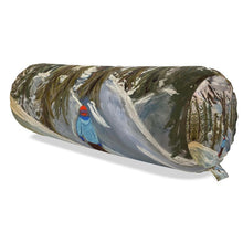 Load image into Gallery viewer, A Big Bolster Cushion of a Lone Skier in Courmayeur Mont Blanc