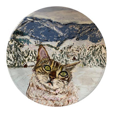 Load image into Gallery viewer, Set of Plates with a Bengal Cat in Switzerland