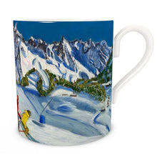 Load image into Gallery viewer, The Skiing in Courmayeur Bone Chine Large Mug