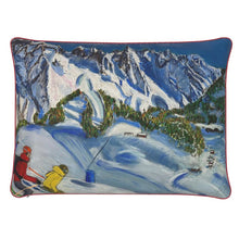 Load image into Gallery viewer, The Skiing in Courmayeur Big Rectangular Cushion