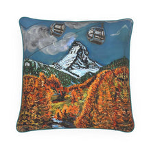Load image into Gallery viewer, The Big Square Matterhorn in Autumn Cushion with Piping