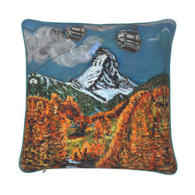 Load image into Gallery viewer, The Big Square Matterhorn in Autumn Cushion with Piping