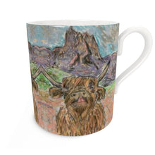 Load image into Gallery viewer, Cow in Val Gardena Fine Bone China Mug/ Tea Mug/ Coffee Mug/ Housewarming Gift/ Christmas Gift/ Stocking Fillers.