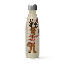 Load image into Gallery viewer, A lovely thermal water bottle with Rudolf the Reindeer drawing