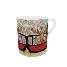 Load image into Gallery viewer, Moose with Skis in Gondola with Mount Crested Butte in the backdrop
