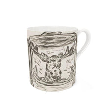 Load image into Gallery viewer, Moose in Gondola Bone China Mug, Mountain Mug