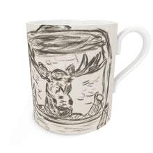 Load image into Gallery viewer, Moose in Gondola Bone China Mug, Mountain Mug
