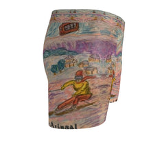 Load image into Gallery viewer, Men's Briefs with a Skier shredding the powder at Valnord Pal Arinsal