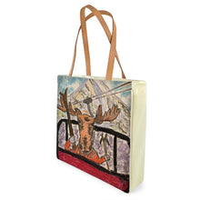 Load image into Gallery viewer, A Moose in Gondola in the Butte Shopper's Bag to brighten your Daay