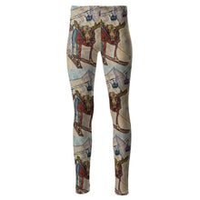 Load image into Gallery viewer, Moose on Skis in the Butte High Wasted Leggings