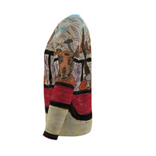 Load image into Gallery viewer, Moose in a Gondola in Crested Butte long sleeves fit men's t-shirt