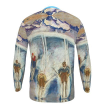 Load image into Gallery viewer, The Downhill Skiers somewhere in the Aosta Valley Long-Sleeves Slim-Fit T-shirt