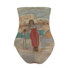 Load image into Gallery viewer, Ski Design Strapless Bathing Suit - Girl with Skis in Val di Fassa in the Dolomites