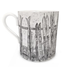 Load image into Gallery viewer, Rack of Skis Bone China Mug