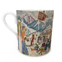 Load image into Gallery viewer, Aspen gondola scene Bone China Mug