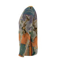 Load image into Gallery viewer, Long-Sleeves Deer with Skis t-shirts in St Moritz