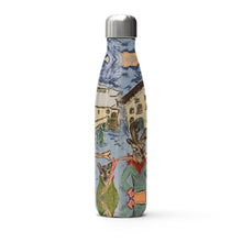 Load image into Gallery viewer, Father and kid deer with skis in St Moritz thermal bottle
