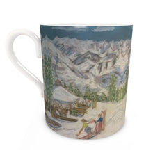 Load image into Gallery viewer, Skiing in Sun Valley Bone China Mug
