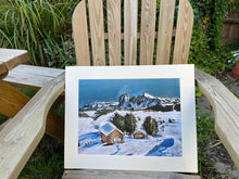 Load image into Gallery viewer, Limited Edition Giclée Prints of Alpe di Siusi on a variety of sizes.