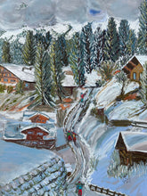Load image into Gallery viewer, The End of the Ski Day in Gstaad Soft Pastels Painting