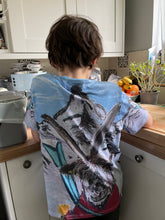 Load image into Gallery viewer, Mountain Goat on skis in Zermatt with Matterhorn boys-t-shirt