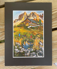 Load image into Gallery viewer, 6"x4" Geisleralm Print with Black Mount