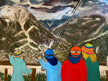 Load image into Gallery viewer, Waiting for the Funicular in Courmayeur Painting
