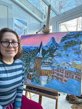 Load image into Gallery viewer, Zermatt at Dusk #2 Soft Pastels Painting