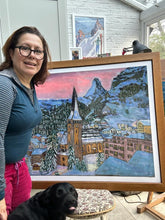 Load image into Gallery viewer, Zermatt at Dusk #2 Soft Pastels Painting