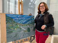 Load image into Gallery viewer, Walking the Wine Trails with Grivola Soft Pastels Painting