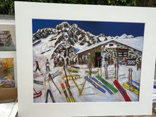 Load image into Gallery viewer, A3 to Gallery Grade Chez Croux in Courmayeur Pausa Pranzo Print with Mount 16"x20"