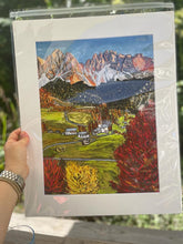 Load image into Gallery viewer, Limited Edition Giclée Print of Santa Maddalena in Val di Funes in a variety of sizes
