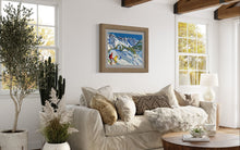 Load image into Gallery viewer, Skiing in Courmayeur Soft Pastels Painting (Aretu Wall)