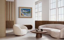 Load image into Gallery viewer, Skiing in Courmayeur Soft Pastels Painting (Aretu Wall)