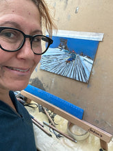 Load image into Gallery viewer, Skiing the Groomed Pistes Soft Pastel Mini-Painting