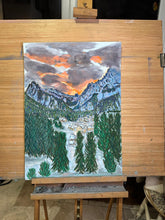 Load image into Gallery viewer, Sunset on Val Ferret Pastel Painting