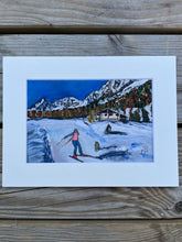 Load image into Gallery viewer, 6"x4" Print of Cross Country Skiing in Val Ferret number 2