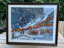 Load image into Gallery viewer, Cross-Country Skiing in Val Ferret Painting