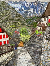 Load image into Gallery viewer, Verrand in Courmayeur Mont Blanc Soft Pastels Painting.