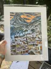 Load image into Gallery viewer, Limited Edition of a Giclée Print of Zermatt at Dusk in different sizes.