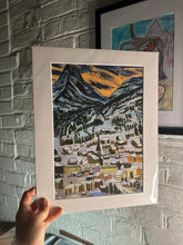 Load image into Gallery viewer, Limited Edition of a Giclée Print of Zermatt at Dusk in different sizes.